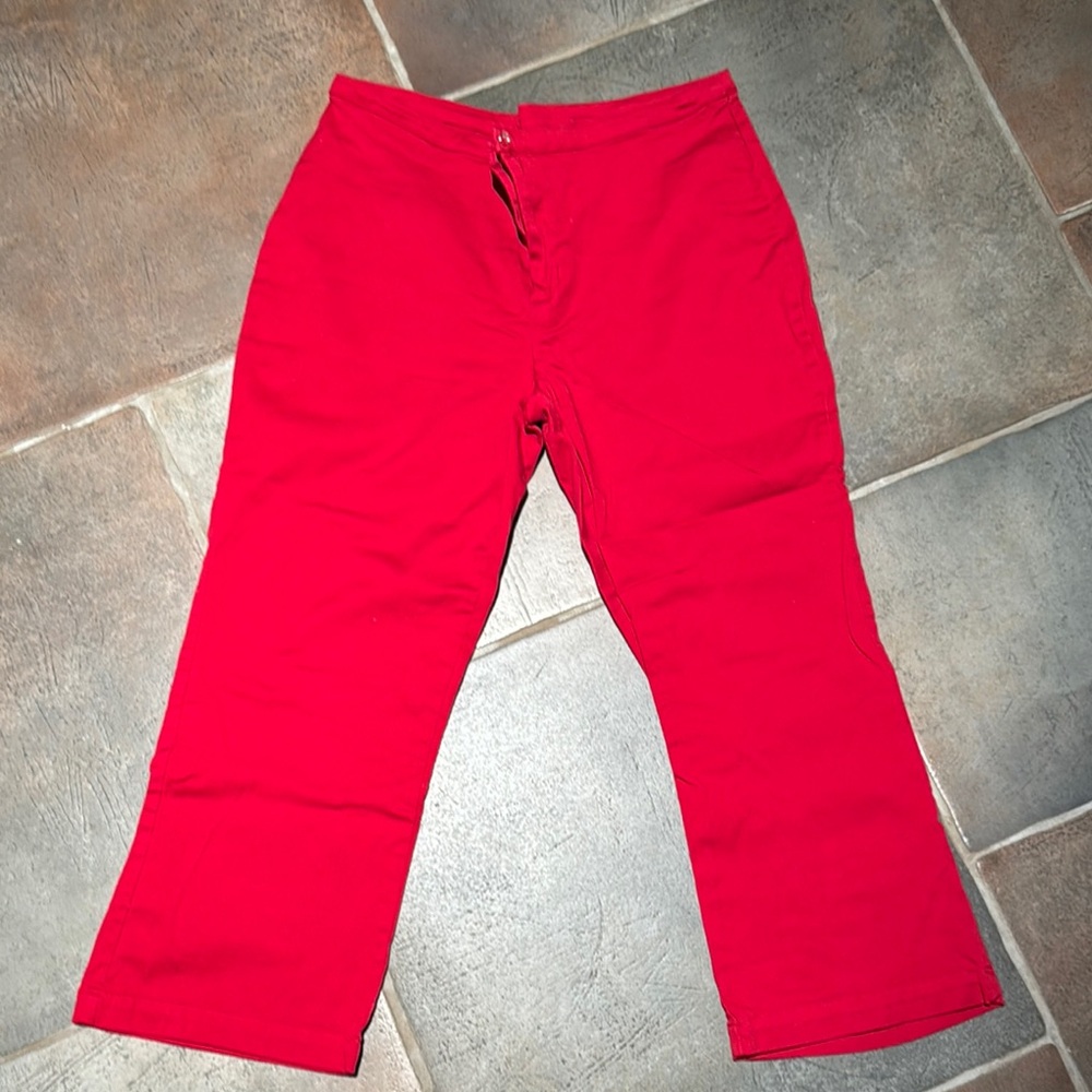 Mossimo Stretch Bright Red Pants Sz 15